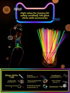 MINGZHUO | Luminous Child-safe Colorful Glowing Stick for Clothes