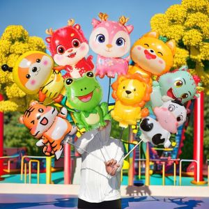 Balo Khí Nén Hình Động Vật Hoạt Hình Cầm Tay Bằng Màng Nhôm Trang Trí Cửa Hàng Mẫu Giáo Quà Tặng Nhỏ Cho Trẻ Em