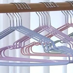 Gantungan Baju Dewasa Stainless Balut Karet Anti Slip Harga 1pcs / Makapal Hanger R427