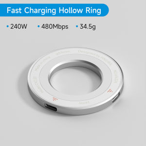 Hagibis | Hagibis Magnetic Adapter Ring for Phone and Tablet Charging Port Type-C Plug Conventer 240W Cable for iPhone 17 Pro iPad Magsafe