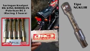 Saringan Knalpot RX KING BOBOKAN BAHAN SEMI KUNINGAN ASLI BERKUALITAS TIPE NUKLIR RC3 (RACING3SUARA)