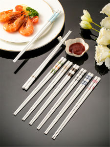 High-End Bone China Ceramic Chopsticks Antibacterial Anti-Mold Dishwasher Safe Elegant Design for Home Use And Gifting