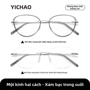 ZEISS | Kính Mát Siêu Nhẹ Titan Hình Mắt Mèo Không Gọng