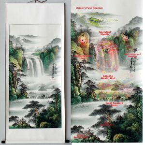New Chinese Style Decorative Painting Landscape Feng Shui Wealth Attracting Mountainous Treasure Basin Living Room Artwork