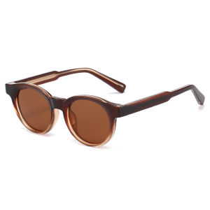 Round Retro Sunglasses Women Cp Frame Metal Core Quality Polarized Sun Glasses Driving Travel Beach Shades