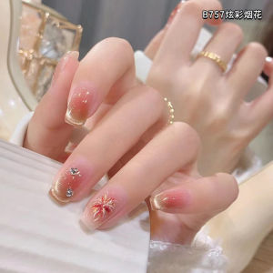 Handmade Blush Nail Art Wearable False Nails Womens Premium Feeling New Year Handmade Style Beauty Nail Tools And Products
