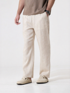 Enjeolon | Linen Light and Breathable Loose-Fitting Trousers