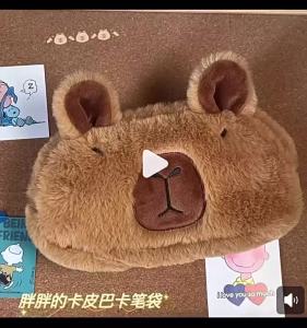Pencil Cases For Kids Cute Cartoon Capybara Pencil Pouch Organizer Large Capacity Pen Bag School Stationeries Pencil Organizer