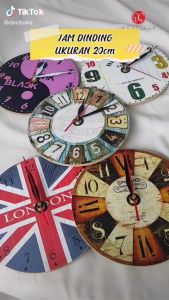 Jam Dinding Unik Minimalis Vintage Mediterania Hiasan Dekorasi Aesthetic Kamar Rumah Gaya Eropa