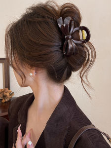 Spring/Summer 2025New Butterfly Knot Medium Clip Shark Grey Brown Color Simple Stylish Fashion Jewelry Medium Clip in New And Fresh BrandsMVvu