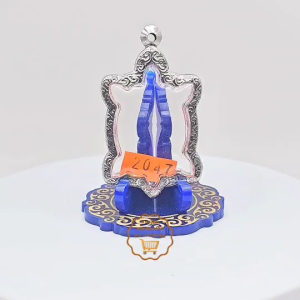 M#2047 ตลับพระ/กรอบพระสเตนเลสลายไทย สำหรับเหรียญเข้ารูป เช่น เต่าหลวงปู่หลิว รุ่นสุขใจ หรือพิมพ์ใกล้เคียง << ขนาดที่ใส่สวย 2.9x4.7 ซม.>>