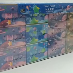 Masking Tape / Isolasi Kertas 1 Box Isi 4pcs / Washi Tape Funcy 636