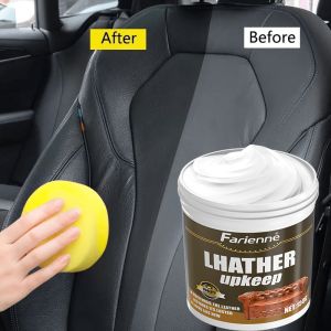 Universal Leather Care & Repair Cream for Car Seats Bags Sofas - Restores Shine for Car Interiors & Plastic Parts