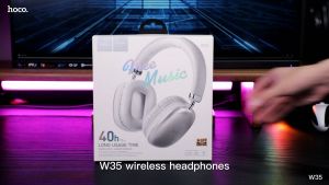 HOCO W35 Wireless Headphones Bass Built-in Mic Bluetooth Headphones Headset Bluetooth 5.3 Headphone Gaming headset Aux earphones [New]