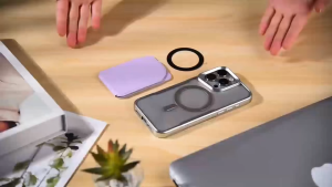 Neo Tap - Magnetic Smartphone Leather Wallet Stand for iPhone/Android Holder