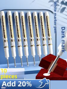Long Nose Marking Pen for Construction Site Special Use Oil Based Tile Black Red Extended Line Drawing Waterproof Oil Resistant Non Fading