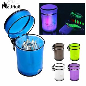 ใหม่กระเป๋าตกปลา Lure UV Glow Light เติมแสงเครื่องมือปลาหมึก Jig Egi Tackle กล่อง Hard เหยื่อโลหะ Jig Storage Case Sea อุปกรณ์