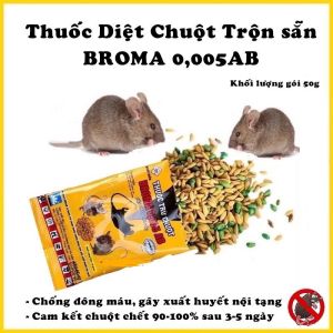 Combo 100 gói broma 50gr . Thuốc diệt chuột sinh học giá rẻ diệt chuột mạnh