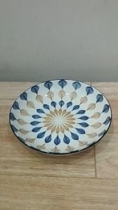 dĩa sứ tròn hoa văn khổng tước 15.5cm dĩa sứ trắng 15cm Mua 10 cái tặng 1 cái cùng loại