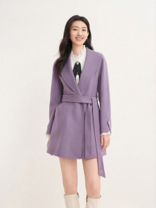 Koradior | Double Faced Wool Waist-tie Coat