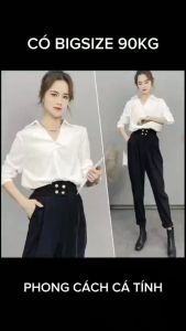 Quần Tây học sinh 4 Khuy Lưng cao Cá Tính sang chảnh vải tuyết mưa cao cấp có bigsize 90KG
