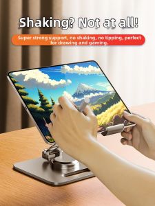 Piple | 360 Degree Rotatable Foldable Support Stand for Desktop and iPad 12.9 inch Compatible with Painting Tablet for Live Streaming Video Watching Photography and Gaming