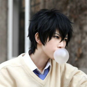 Wig men cos two-dimensional killing Matt fluffy natural face trimming fashionable handsome men wig cover
