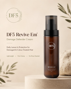 DF5 Revive Em’ Damage Defender Cream 120ml – Lightweight Daily Hair Repair & UV Colour Protection