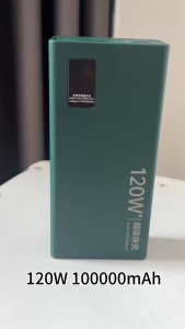 SG READY STOCK 120W Super Fast Charging Powerbank 100000 mAh Large Capacity with Four Wire (iOS+C+Micro+USB) for iOS Cell Phones Android Cell Phone Mobile Powerbank Power Bank Black/Green