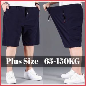 【Plus Size】65-160KG Men Oversized Casual Loose Ice Silk Sport Shorts