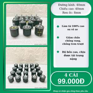 Cao su giảm chấn Cao su chân máy Cao su chống rung 40 x 40 mm ốc 8