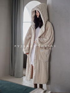 Extra Thick Coral Fleece Womens Long Robe