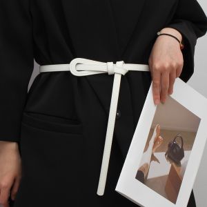 Thin Belt Womens Easiest for Match Knotted Decorative Coat Belt Fashion with Suit Dress Sweater Waist Trimming Lace up