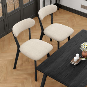MU FENG ZHI NAN | Ghế Ăn Louis Gỗ Cứng Phong Cách Vintage Đệm Mềm