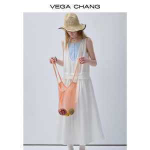 VEGA CHANG | Đầm Dài Phong Cách Hai Mảnh Màu Sắc