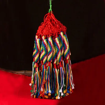 Handcrafted Colorful Cord Lucky Knot Car Pendant