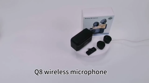 Mini Wireless Microphone with Wireless Charging Case Clear Audio Reception 2.4GHz Wireless Microphone Transmitter and Receiver