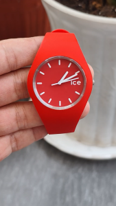 Đồng hồ nữ Ice kính saphia đỏ cam size mặt 40mm chạy pin hàng si