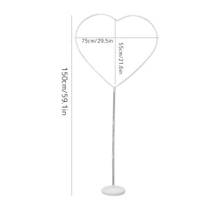 Balloon Garland Base Reusable Heart Shaped Wreath Column Base Stand Holder Balloon Arch Frame for Wedding Birthday Party Decor
