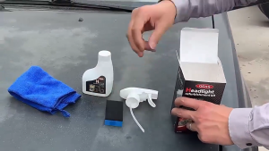 Car Headlight Refurbishment Kit+Coating Film 180ml Car Polish Headlamp Upgrade Repair Renew Kit Pemulihan Lampu Kereta