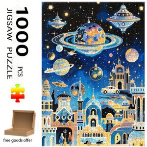 BILIBILI | 500/1000 Pieces Jigsaw Puzzle  Fantasy Universe City Science Jigsaw Puzzle Educational Toy for Kids Children s Games Gift