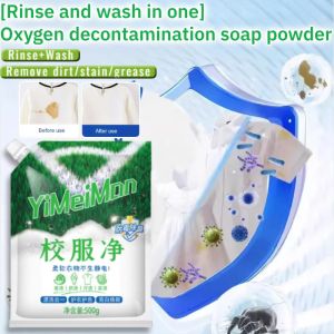 Active Oxygen Decontamination School Uniform Soap Powder Stain Removal Cleaner Rinse And Wash In One