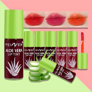 6 Color Aloe Vera Liquid Lipstick Set Color Changing Lip Gloss Lasting Moisturizing Lip Tint Beauty Korean Cosmetics Makeup Tool
