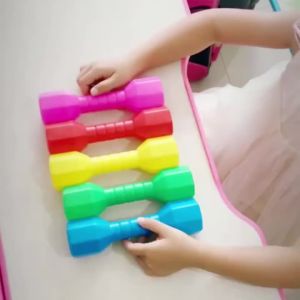 Childrens Dumbbell Plastic Fitness Equipment Childrens Workout Outdoor Dance Tool Workout Exercise Colorful Toy