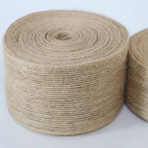 1-10M Đay Vải Bố Ruy Băng Vintage Vải Lanh Trơn Cho Đám Cưới Tiệc Giáng Sinh DIY Bó Hoa Quà Tặng Bao Bì Trang Trí