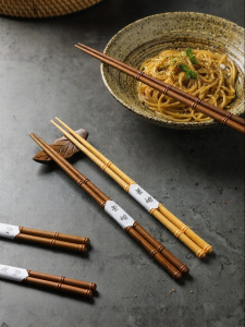 Natural Bamboo Creative Personality Japanese High-End Sharp Tip Chopsticks Set 1pc