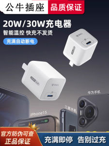 Bull Anti-Overcharge Automatic Power off Charger Head Apple Android Huawei Mobile Phone iPad Fast Charging USB Socket