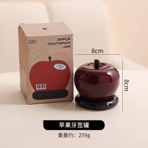 2025 New Ceramic Toothpick Box Creative Home Use Dental Floss Storage Can High Aesthetic Toothpick Tube Toothpick Box