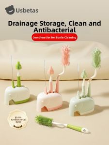 Usbettas | Baby Bottle and Nipple Cleaning Brush Set with Silicone Brush