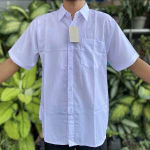 KEMEJA PUTIH POLOS JUMBO Lengan Pendek Size 5XL 4XL XXXL XXL XL